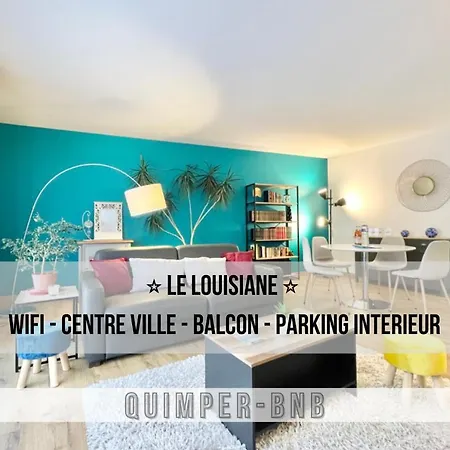 La Louisiane - Confort - Wifi - Parking Prive - Terrasse - Centre Ville Quimper Exterior foto